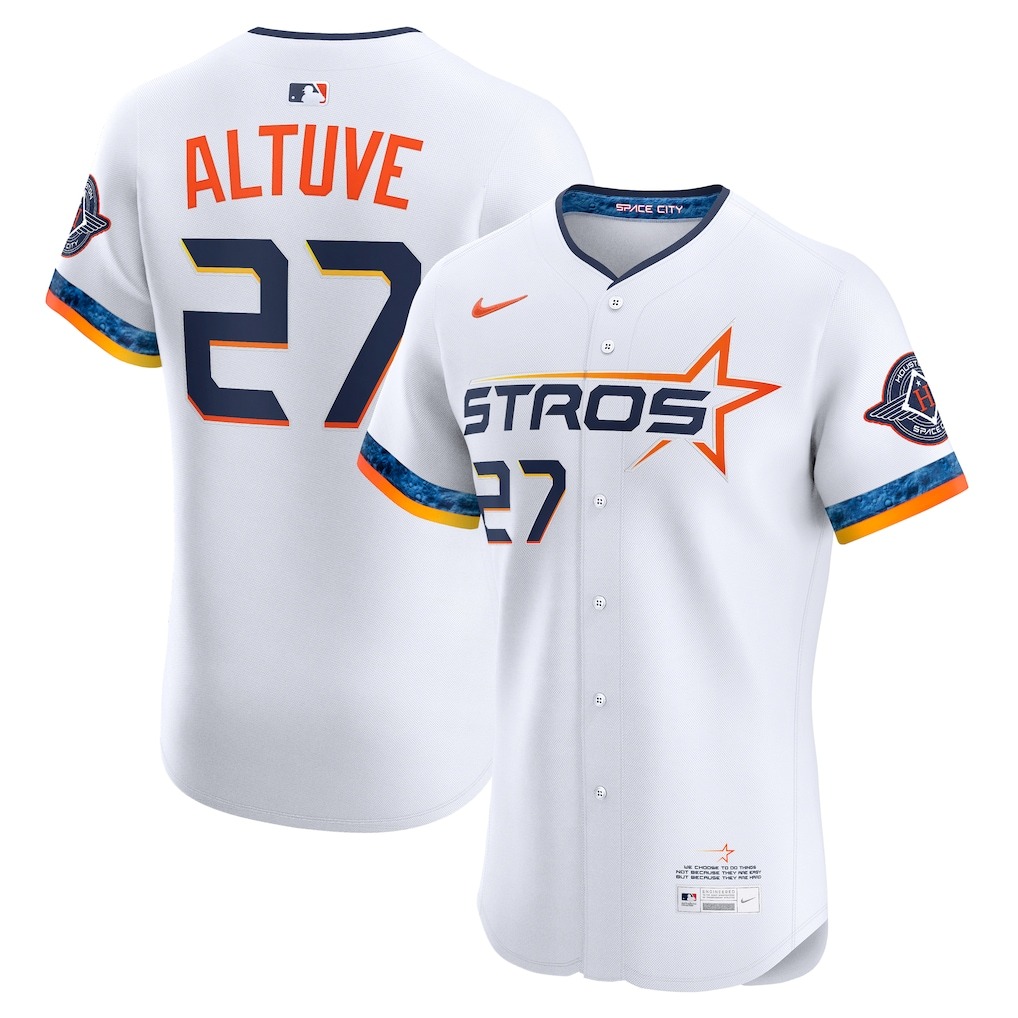 Jose Altuve Houston Astros Nike 2025 City Connect Elite Player Jersey - White-1