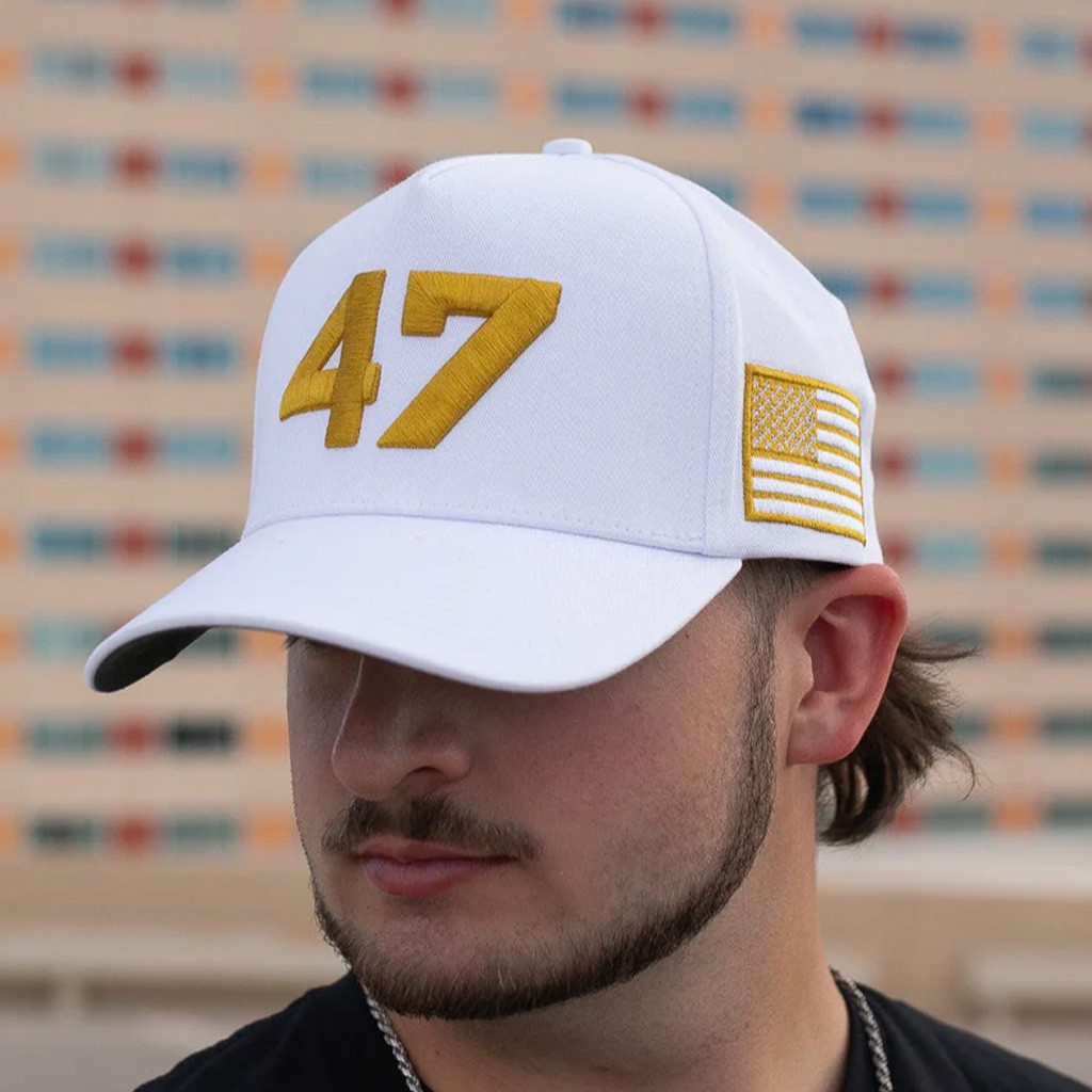 47 Hat Charlie Kirk Merch Trump Gold Embroidered Hat Patriotic Gifts For Father-1 47 Hat Charlie Kirk Merch Trump Gold Embroidered Hat Patriotic Gifts For Father-1