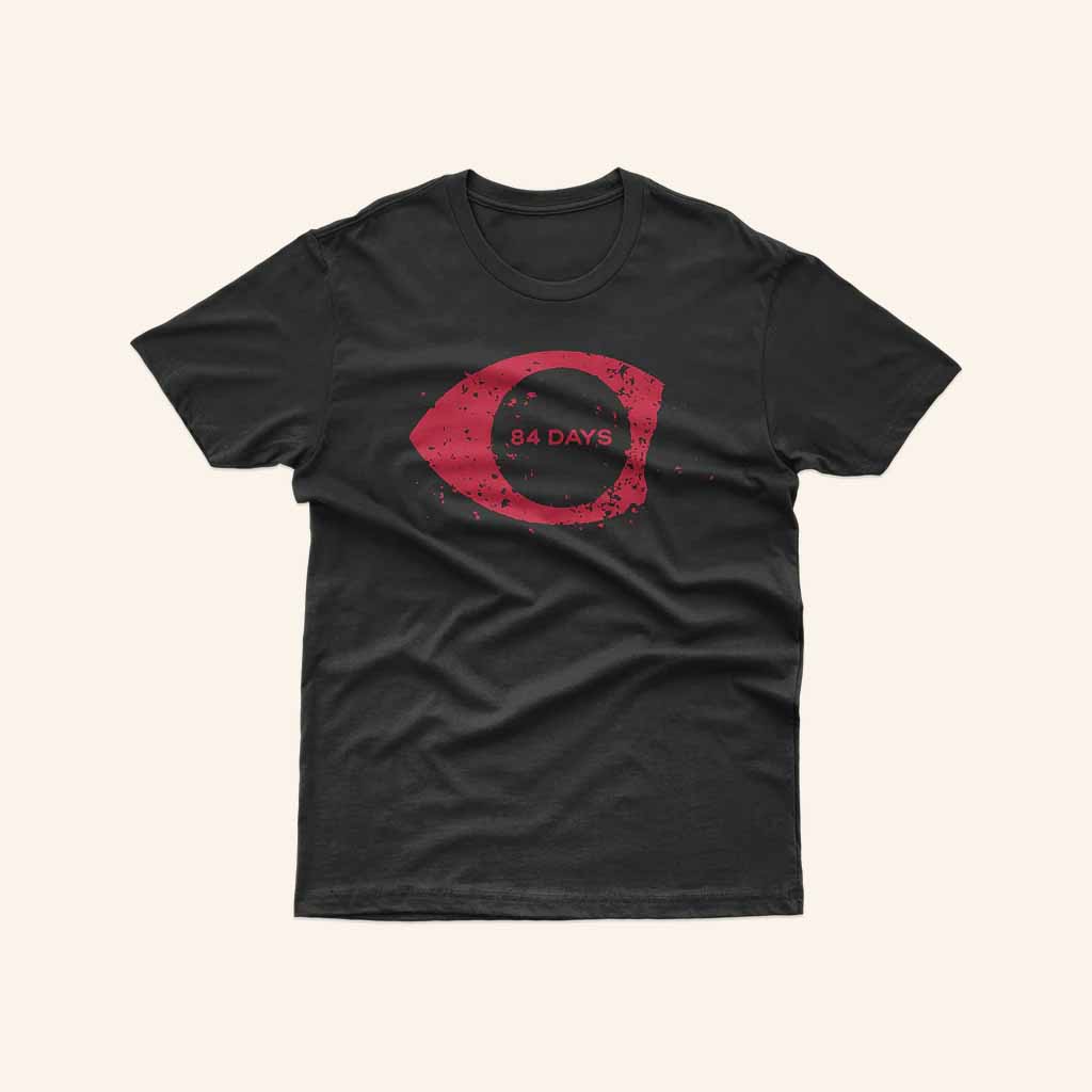 84 Days Merch Eyeball Logo Black T-Shirt Birthday Gift For Dudes-1