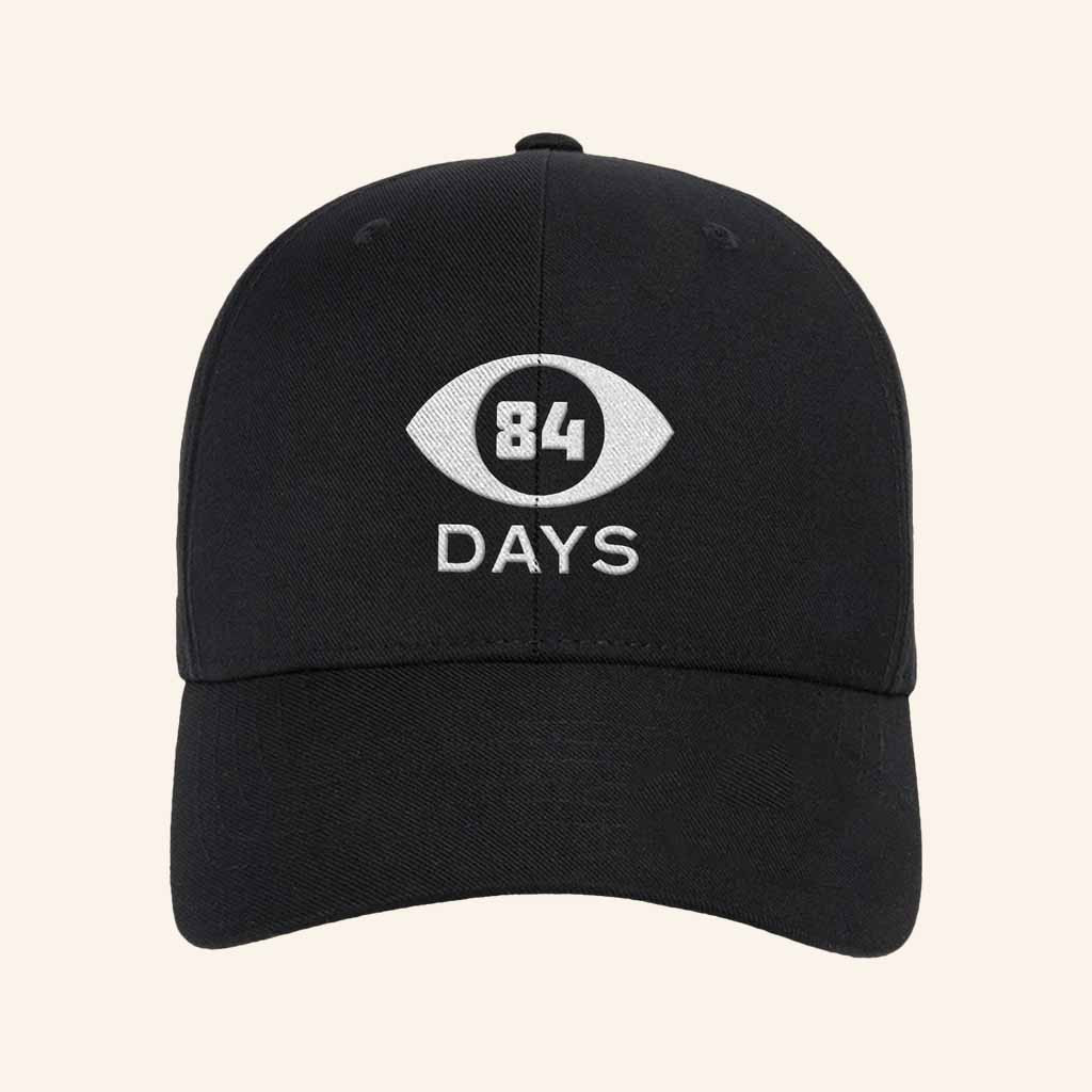 84 Days Merch Eyeball Logo Embroidered Black Hat Birthday Gift For Dad-1