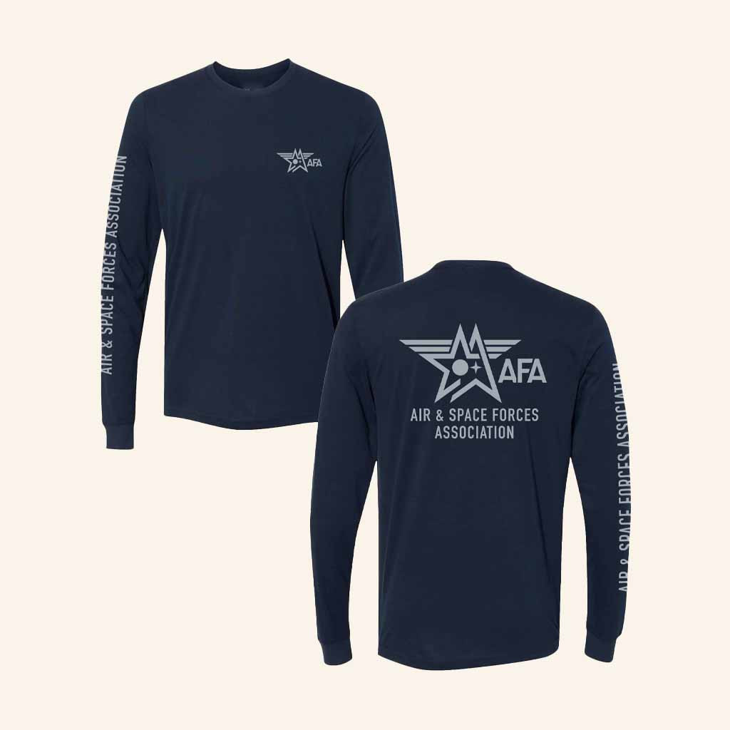 AFA Merch Air And Space Forces Association Long Sleeve Shirt Good Christmas Gifts For Men-1