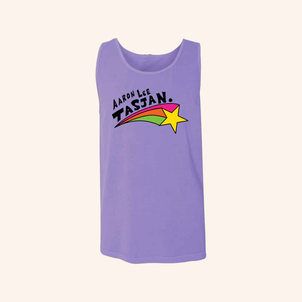 Aaron Lee Tasjan Merch Rainbow Star Purple Tank Top Gifts For Girlfriend-1 Aaron Lee Tasjan Merch Rainbow Star Purple Tank Top Gifts For Girlfriend-1