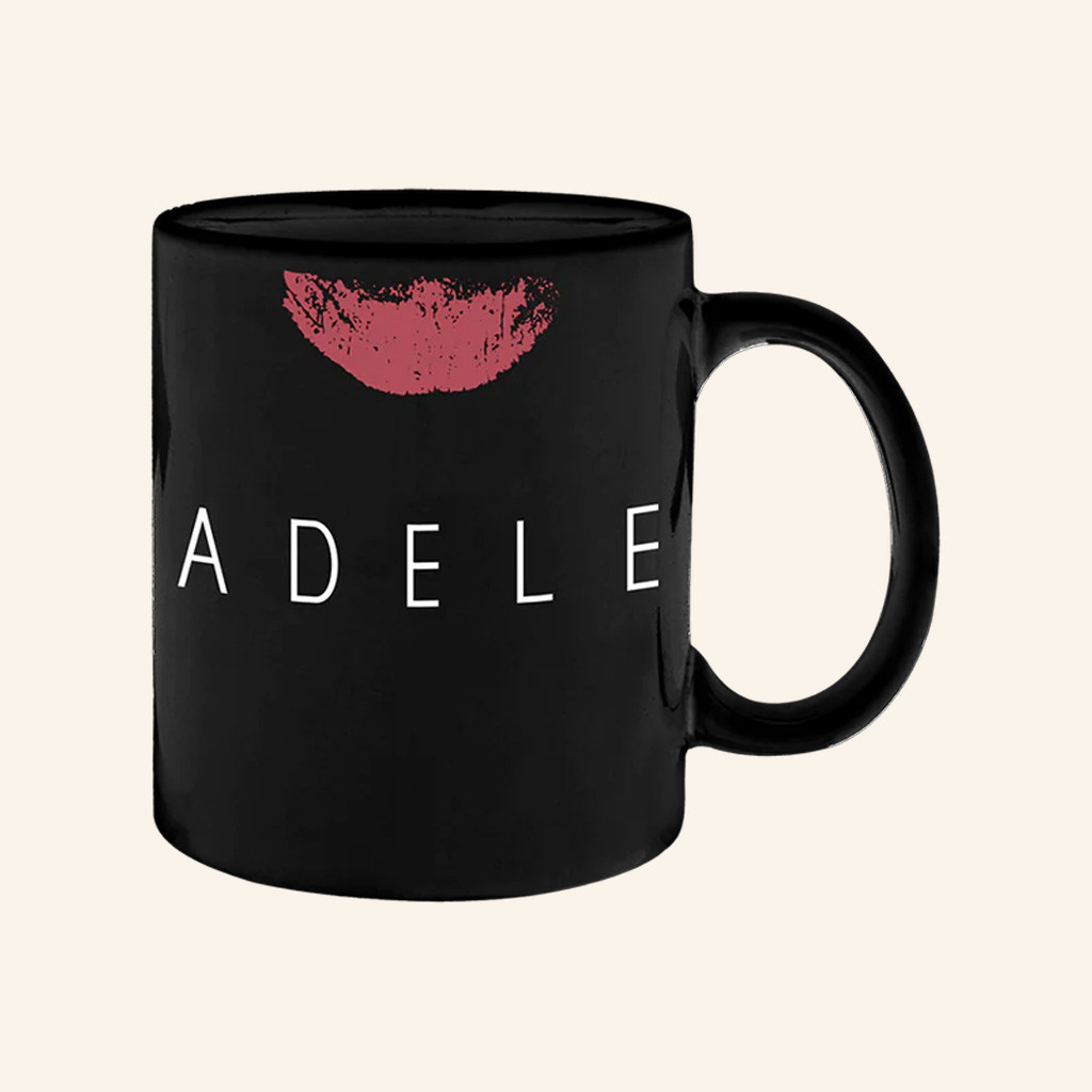 Adele Merch Adele Logo Red Lips Black Mug Gifts For Music Lovers-1