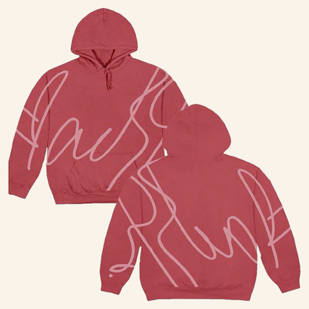 Adele Merch Red Signature Hoodie Unique Gifts For Music Lovers-1