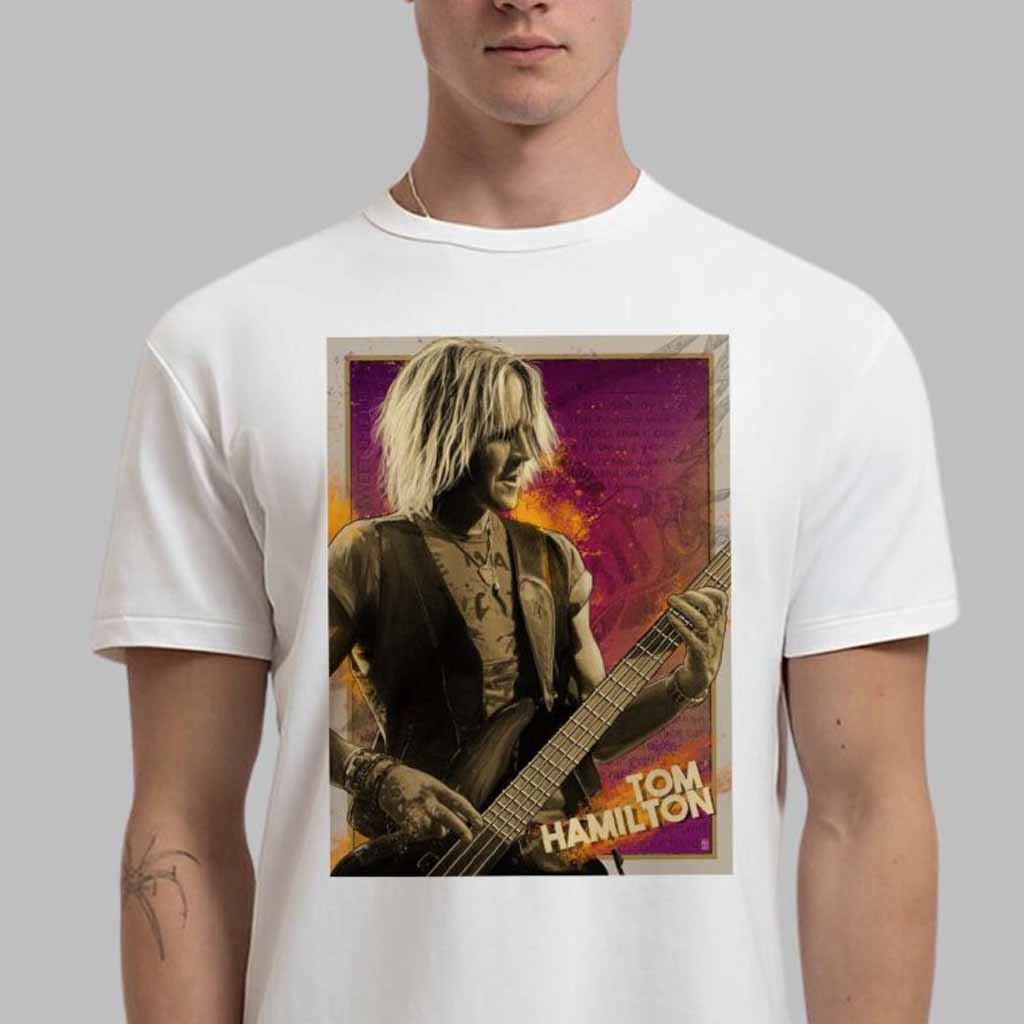 Aerosmith Tom Hamilton Sweet Emotion Poster By Collectionzz T-Shirt Aerosmith Merch Gifts For Him-1