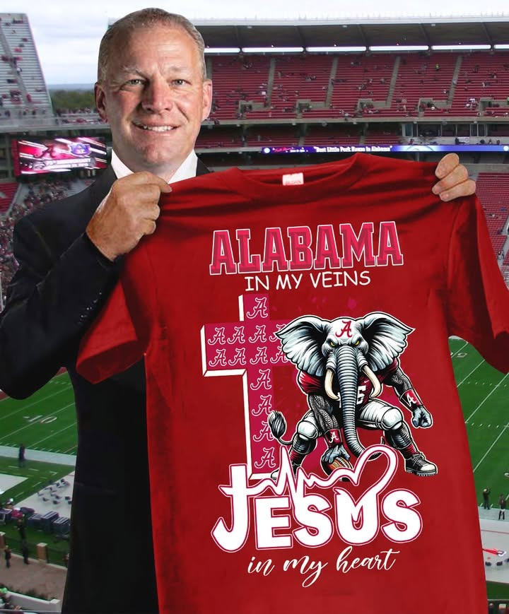 Alabama In My Vein Jesus In My Heart Faith T-Shirt Alabama Crimson Football Fan Merch Gifts-1 Alabama In My Vein Jesus In My Heart Faith T-Shirt Alabama Crimson Football Fan Merch Gifts-1
