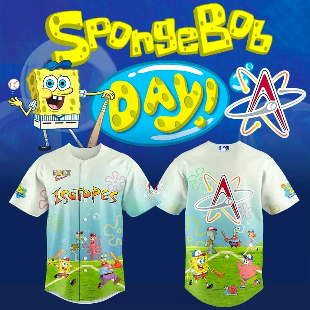 Albuquerque Isotopes SpongeBob Day Jersey Albuquerque Isotopes Merch Cool Baseball Gifts-1 Albuquerque Isotopes SpongeBob Day Jersey Albuquerque Isotopes Merch Cool Baseball Gifts-1