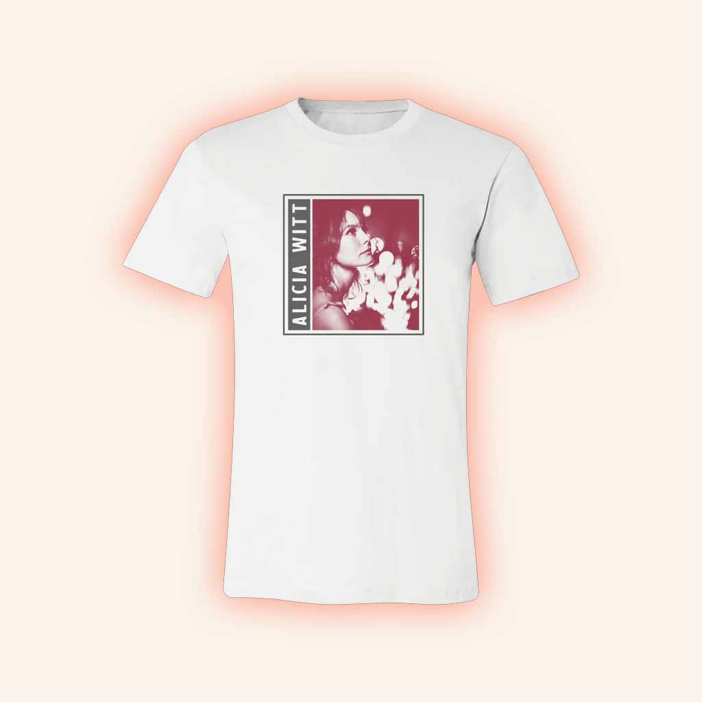 Alicia Witt Merch Rose Image White T-Shirt Gifts For Music Enthusiasts-1