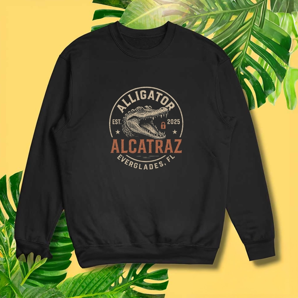 Alligator Alcatraz Florida Everglades Sweatshirt Make America Safe Again Sweatshirt Gifts-1