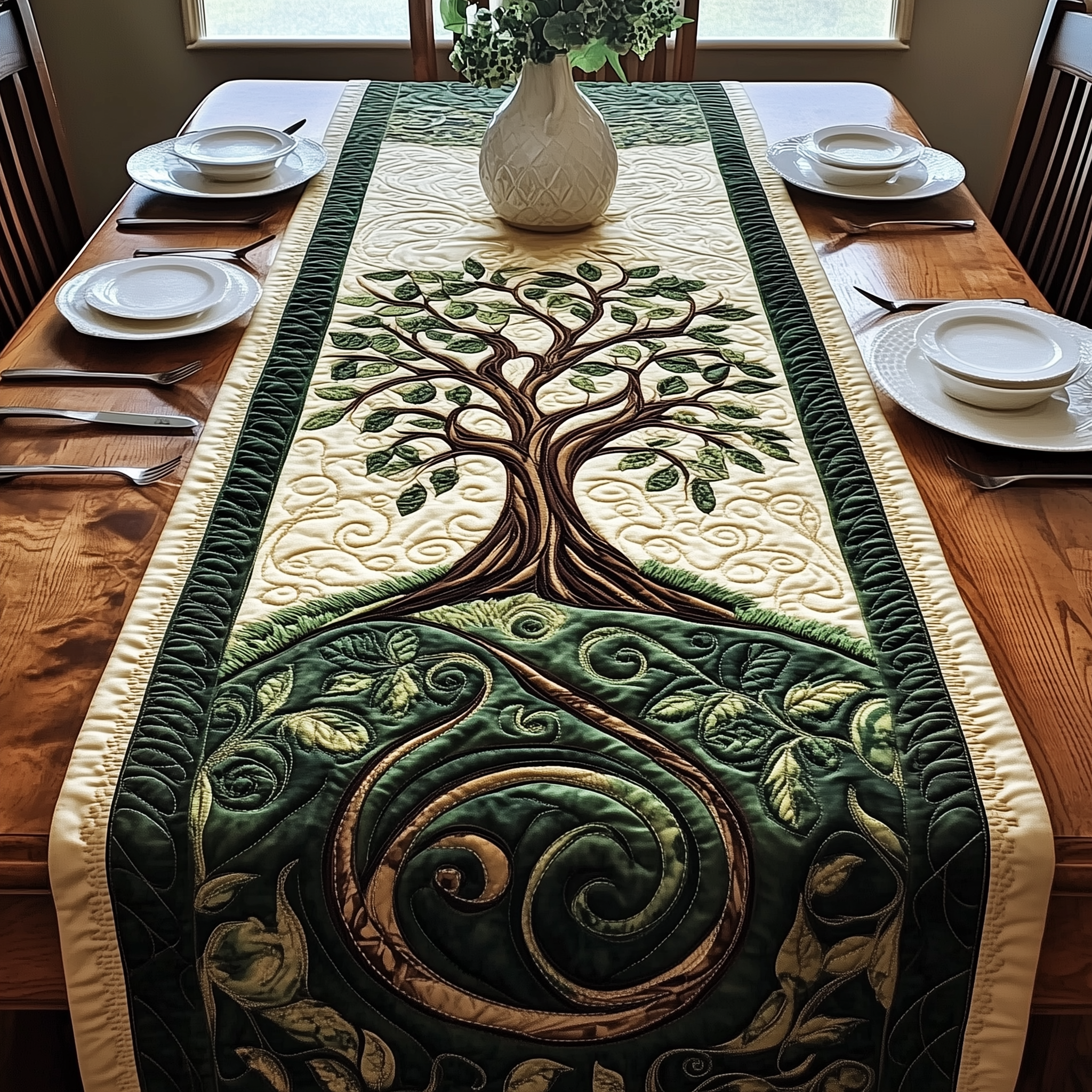 Ancient Celtic Tree Of Life Quilted Table Runner Bunny Present Ideas-1 Ancient Celtic Tree Of Life Quilted Table Runner Bunny Present Ideas-1