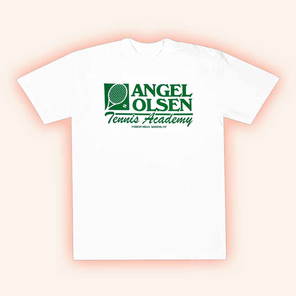 Angel Olsen Merch Tennis Academy White T-Shirt Unique Gifts For Music Lovers-1