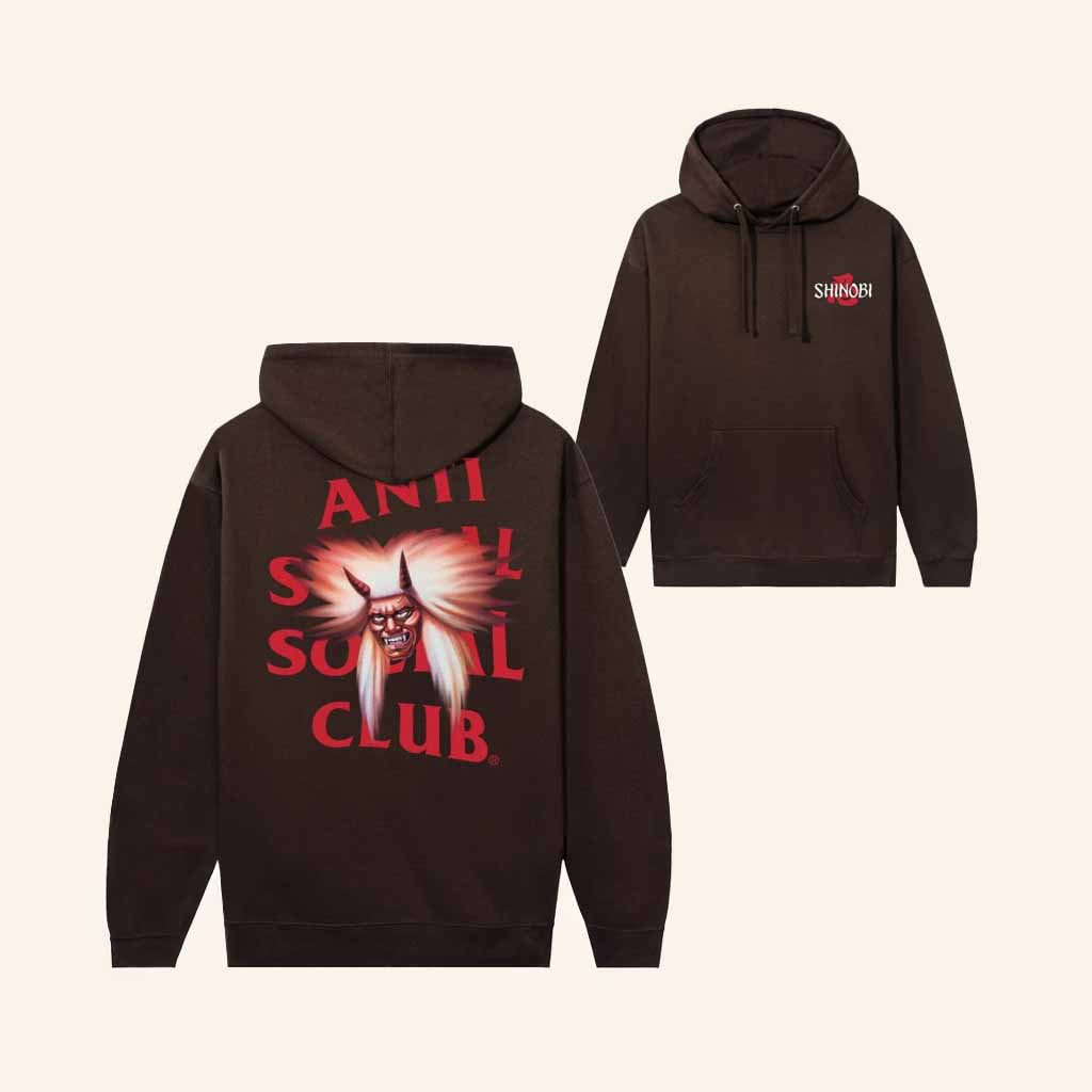 Anti Social Social Club Merch ASSC X Shinobi Flying Demon Hoodie Christmas Gift Ideas-1