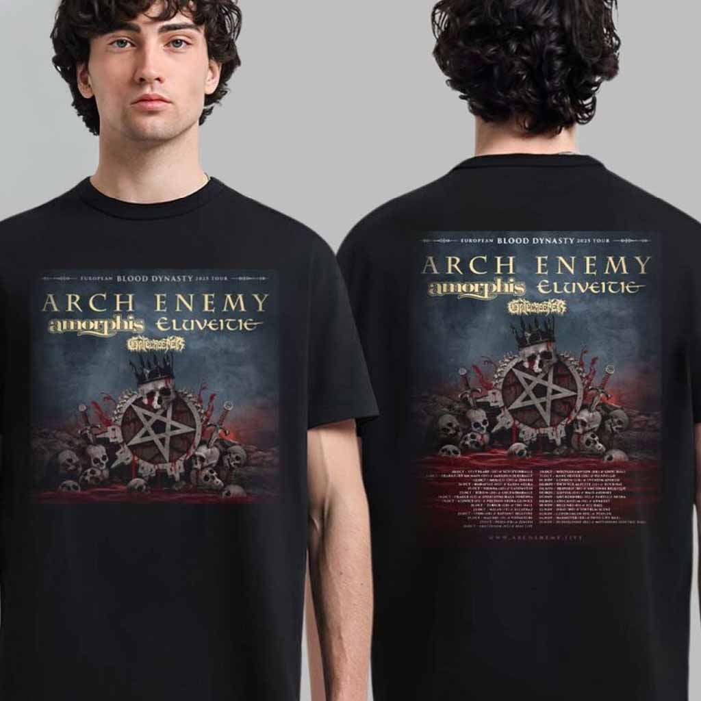 Arch Enemy European Blood Dynasty 2025 Tour Schedule Dates List Home Decor Poster Canvas T-Shirt Fan Clothing-1