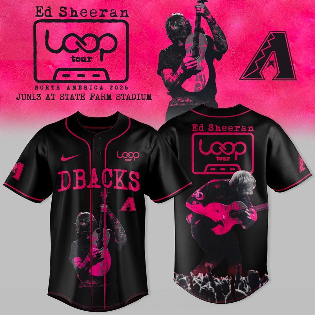 Arizona Diamondbacks x Ed Sheeran LOOP Tour 2026 North America Jersey Fan Merch Her Gifts-1