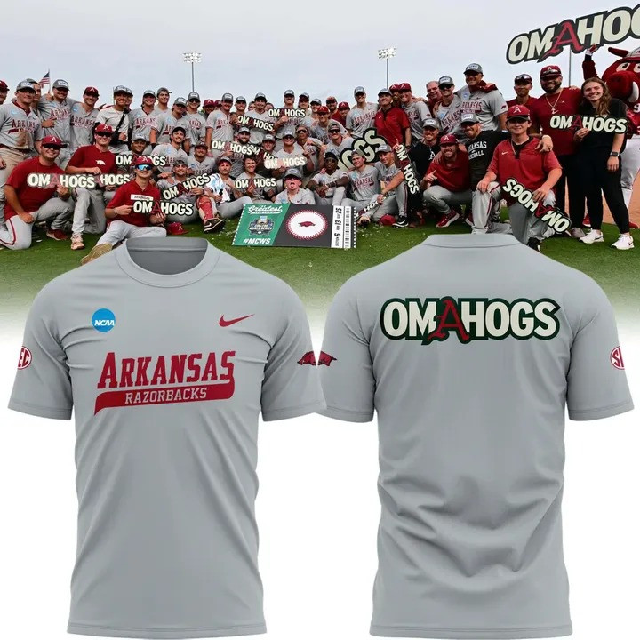 Arkansas Razorback Baseball Omahogs 2025 T-Shirt Fan Merch Razorback Gifts For Him-1