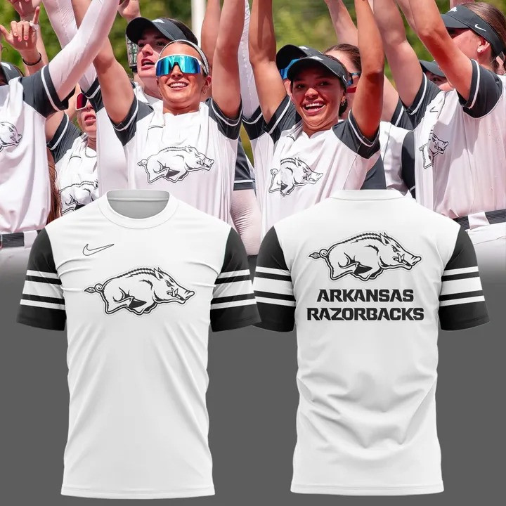 Arkansas Razorback Baseball Shirt Omahogs 2025 New Black And White Uniform Fan Merch Gifts-1