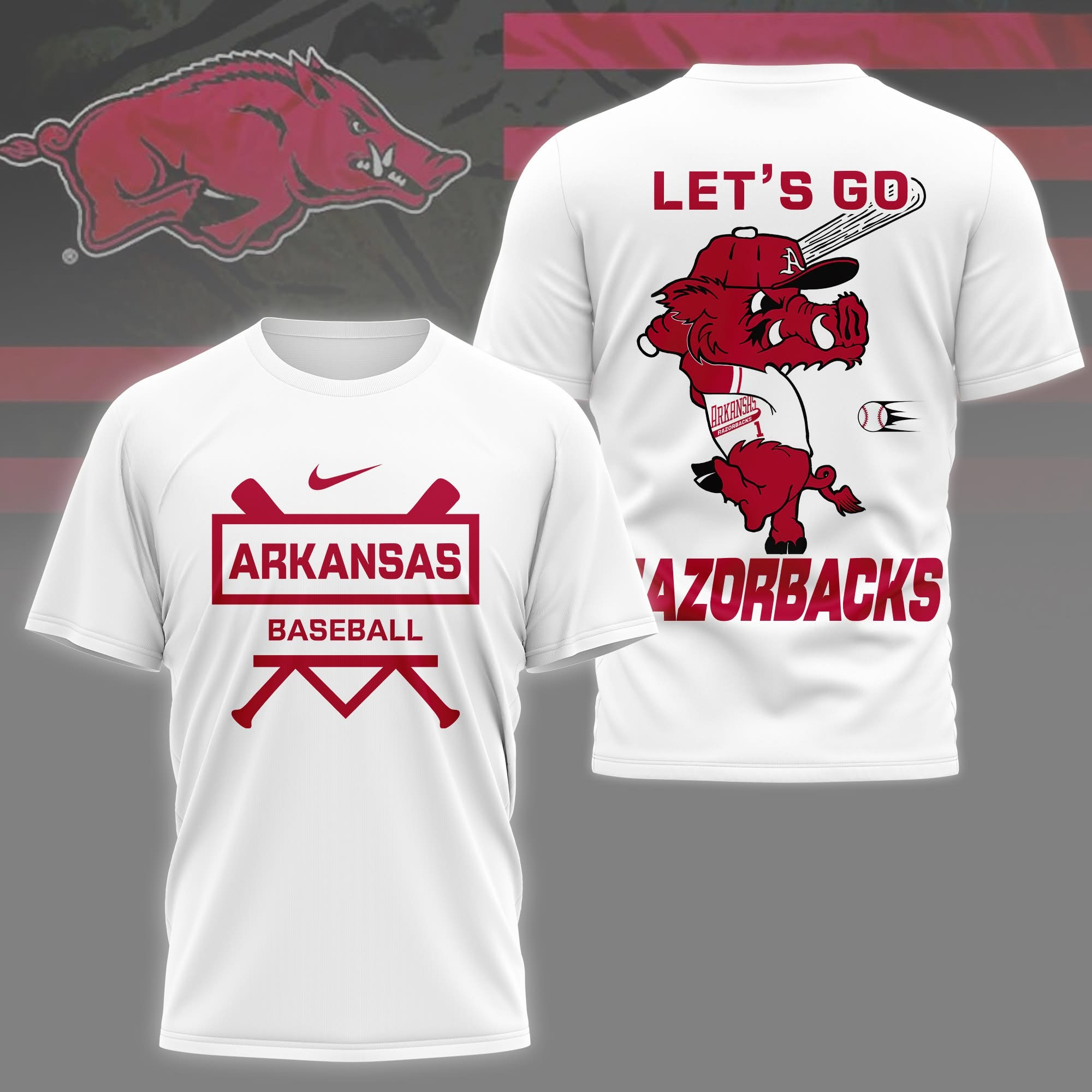 Arkansas Razorback Baseball The Omahogs 2025 Shirt Merch Let's Go Razorback Fan Gifts-1