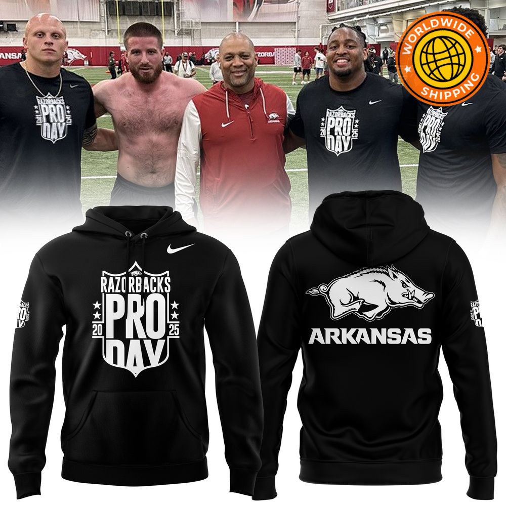 Arkansas Razorback Football Pro Day Hoodie Arkansas Merch Fathers Day Presents-1