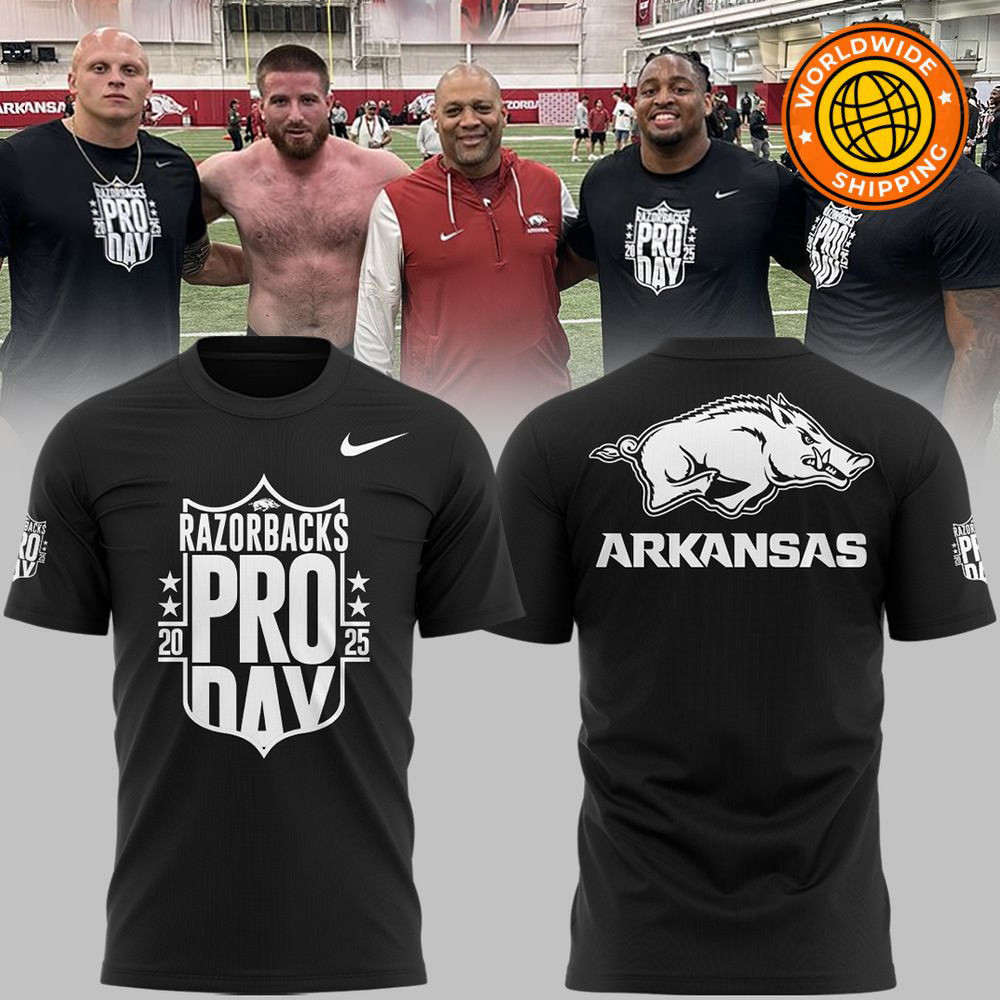 Arkansas Razorback Football Pro Day T-Shirt Arkansas Merch First Fathers Day Gift-1 Arkansas Razorback Football Pro Day T-Shirt Arkansas Merch First Fathers Day Gift-1