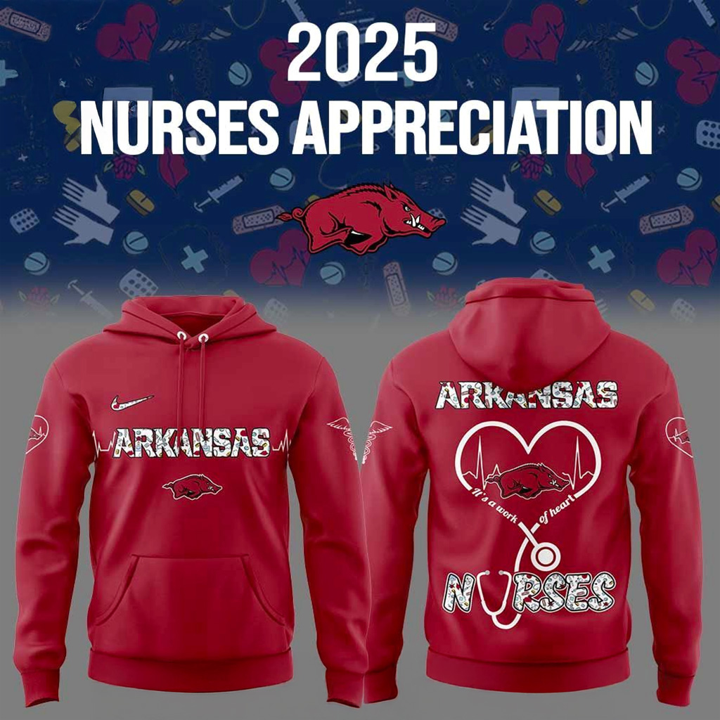 Arkansas Razorbacks x Nurses Appreciation 2025 Hoodie Arkansas Razorbacks Merch Fan Gifts-1