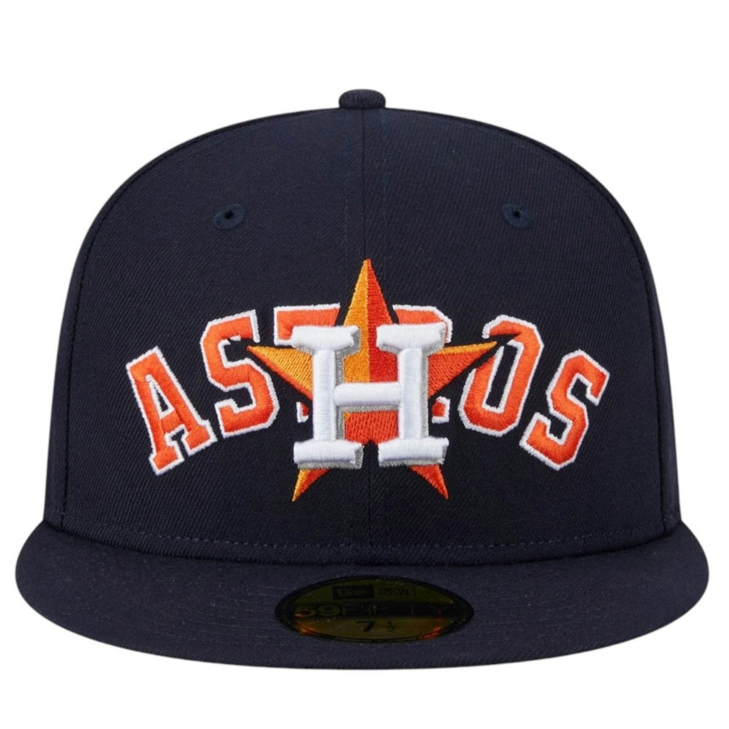 AsHos Houston Astros Overlap Hat MLB New Era Houston Astros Vulgar 59FIFTY Fitted Hat-1