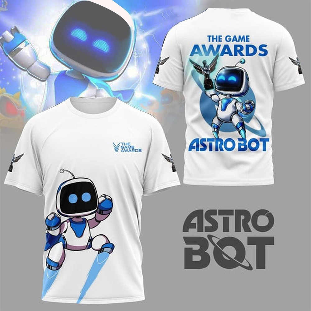 Astro Bot For The Game Award 2024 White T-Shirt Astro Bot Merch Gifts For BF-1
