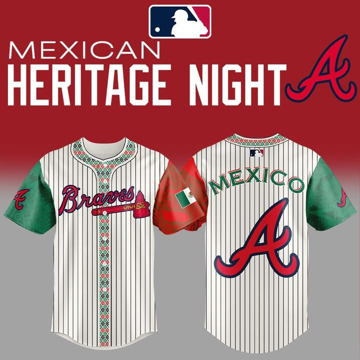 Atlanta Braves Mexican Heritage Night Jersey MLB Gifts For Braves Baseball Fans Mexicans-1