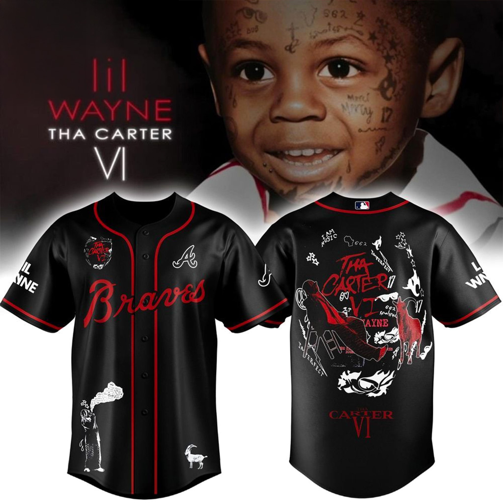 Atlanta Braves X Lil Tunechi Carter Vi Jersey Atlanta Braves Merch Cool Gifts For Men-1