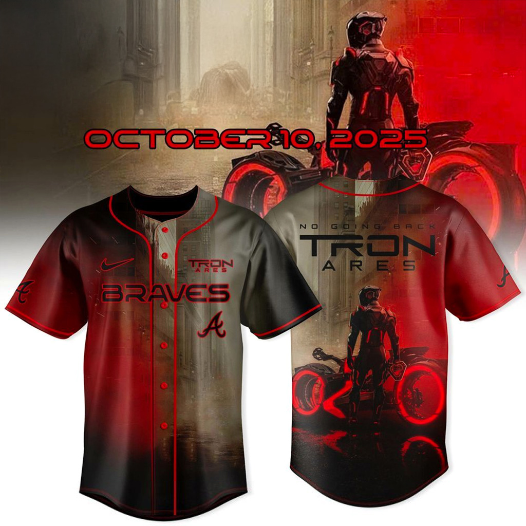 Atlanta Braves X Tron Ares 2025 October 10 Jersey Atlanta Braves Merch Gift For Him-1 Atlanta Braves X Tron Ares 2025 October 10 Jersey Atlanta Braves Merch Gift For Him-1
