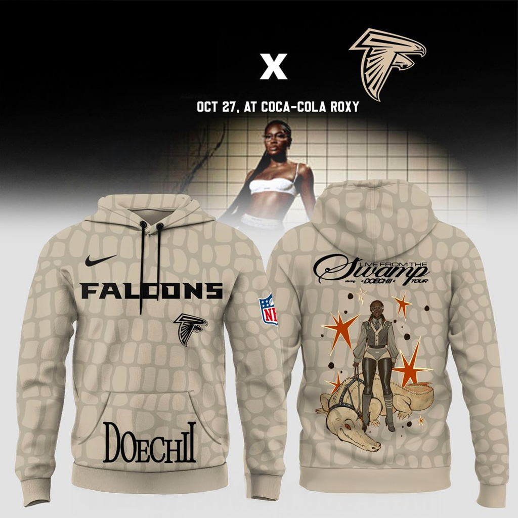 Atlanta Falcons X Doechii Live From The Swamp Tour 2025 Hoodie Atlanta Falcons Merch-1