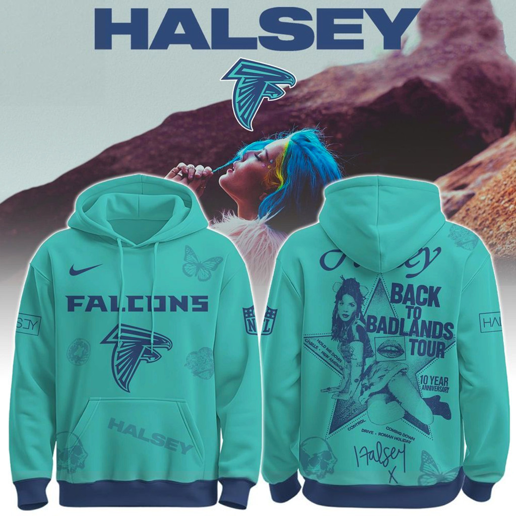 Atlanta Falcons X Halsey Back To Badlands Tour Hoodie Falcons Merch Football Related Gifts For Her-1