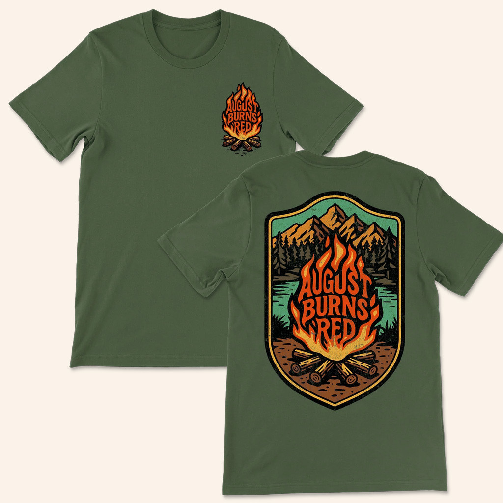 August Burns Red Tour Merch Fire Mountain T-Shirt Gifts For Band Fans-1
