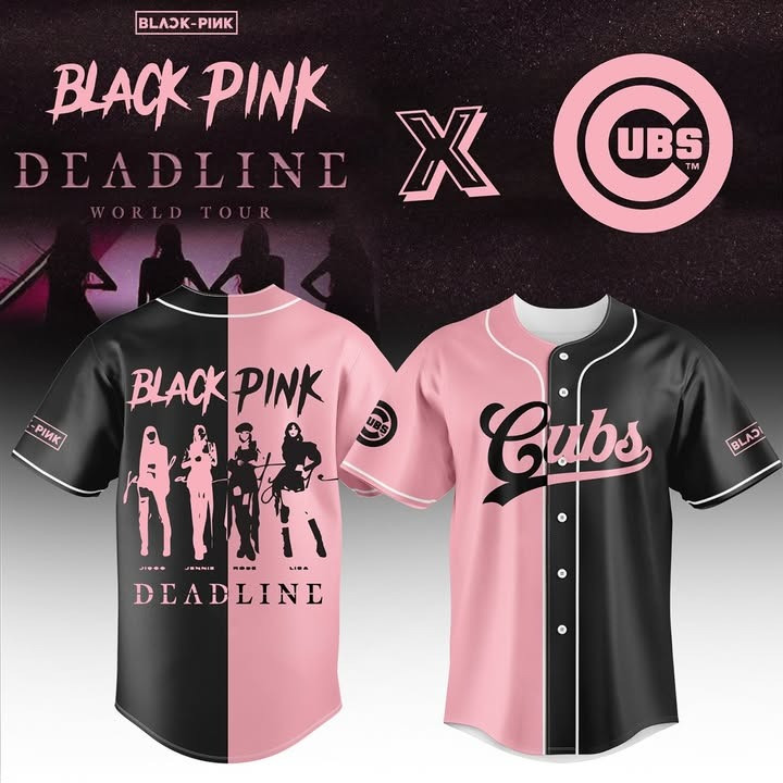 BLACKPINK x Chicago Cubs Deadline World Tour Merch Jersey Gifts For BLACKPINK Lovers Fans-1 BLACKPINK x Chicago Cubs Deadline World Tour Merch Jersey Gifts For BLACKPINK Lovers Fans-1
