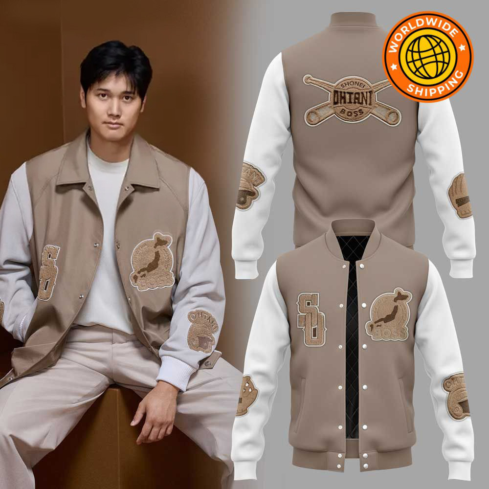 BOSS x Shohei Ohtani Collab Limited Baseball Jacket Unique Father's Day Gifts-1 BOSS x Shohei Ohtani Collab Limited Baseball Jacket Unique Father's Day Gifts-1