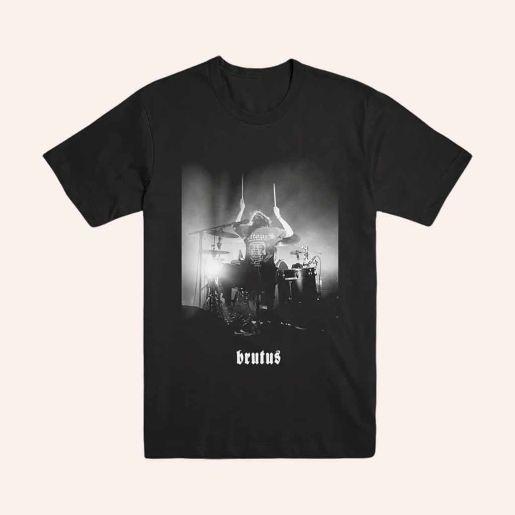 BRUTUS Merch Drums II T-Shirt Cool Christmas Gift For Boyfriend-1