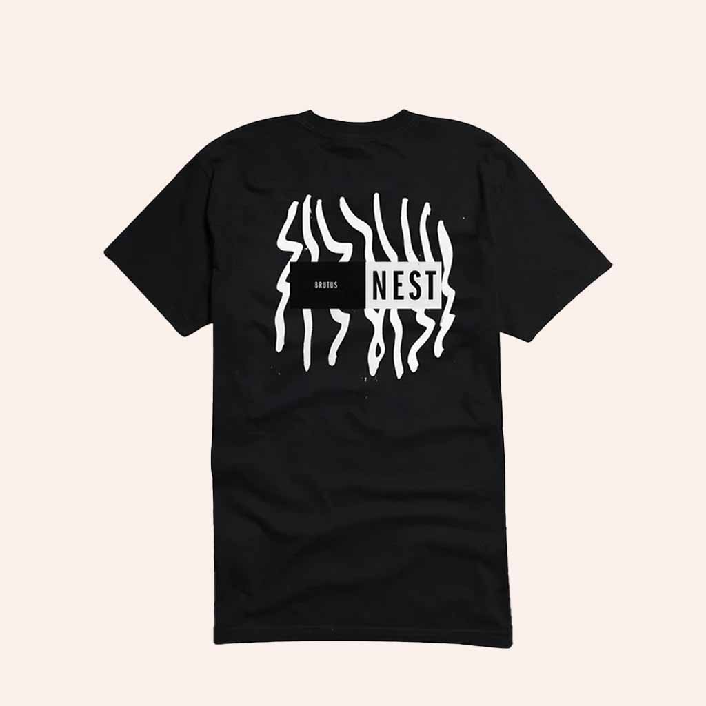 BRUTUS Merch NEST Black T-Shirt Christmas Gift Ideas For Him-1