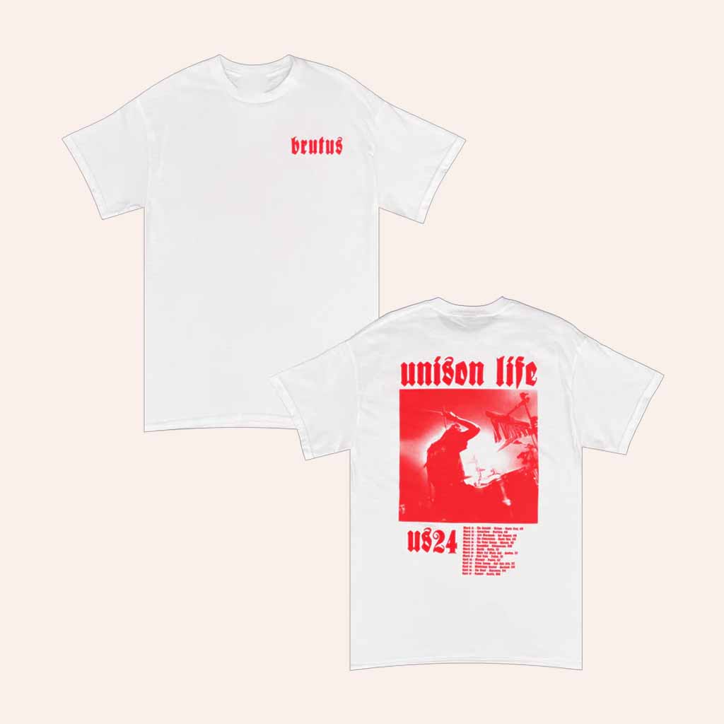BRUTUS Merch US 24 Tour White T-Shirt Best Christmas Gift For Girlfriend-1