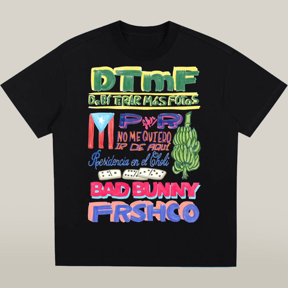 Bad Bunny 2025 Merch Dtmf Residencia Frshco Tour Tee Shirt Best Bad Bunny Presents-1