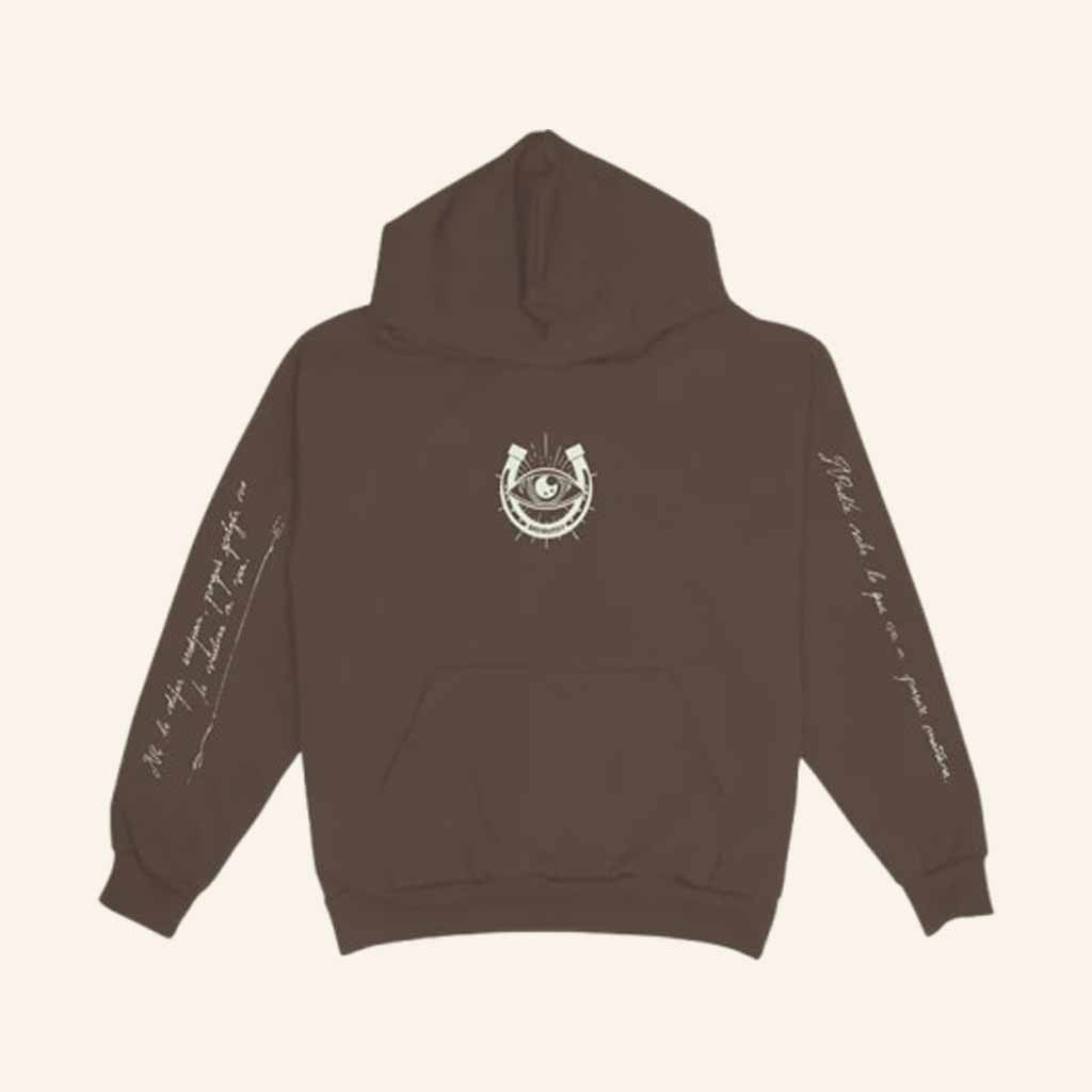 Bad Bunny Merch Bad Bunny Most Wanted Brown Hoodie Christmas Gifts For Music Fans-1