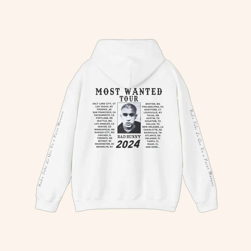 Bad Bunny Merch Signature Mugshot Tour Dates Hoodie White Christmas Gifts For Son-1 Bad Bunny Merch Signature Mugshot Tour Dates Hoodie White Christmas Gifts For Son-1