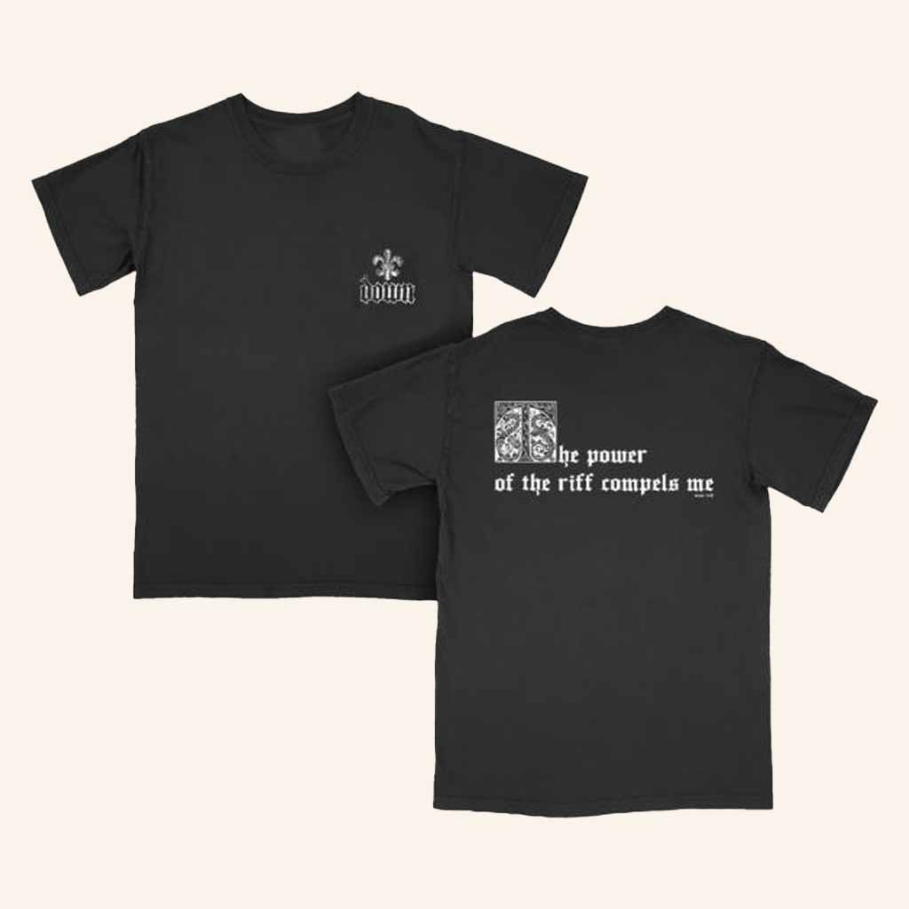 Beyond Human Merch Down The Power Of The Riff Compels Me Shirt Xmas Gifts For Dad-1