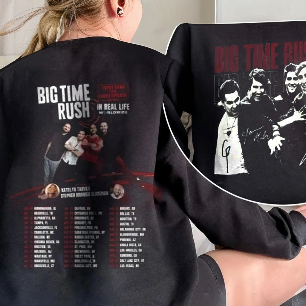 Big Time Rush In Real Life Worldwide Tour Sweatshirt 2025 Concert Sweatshirt Fans Gifts-1