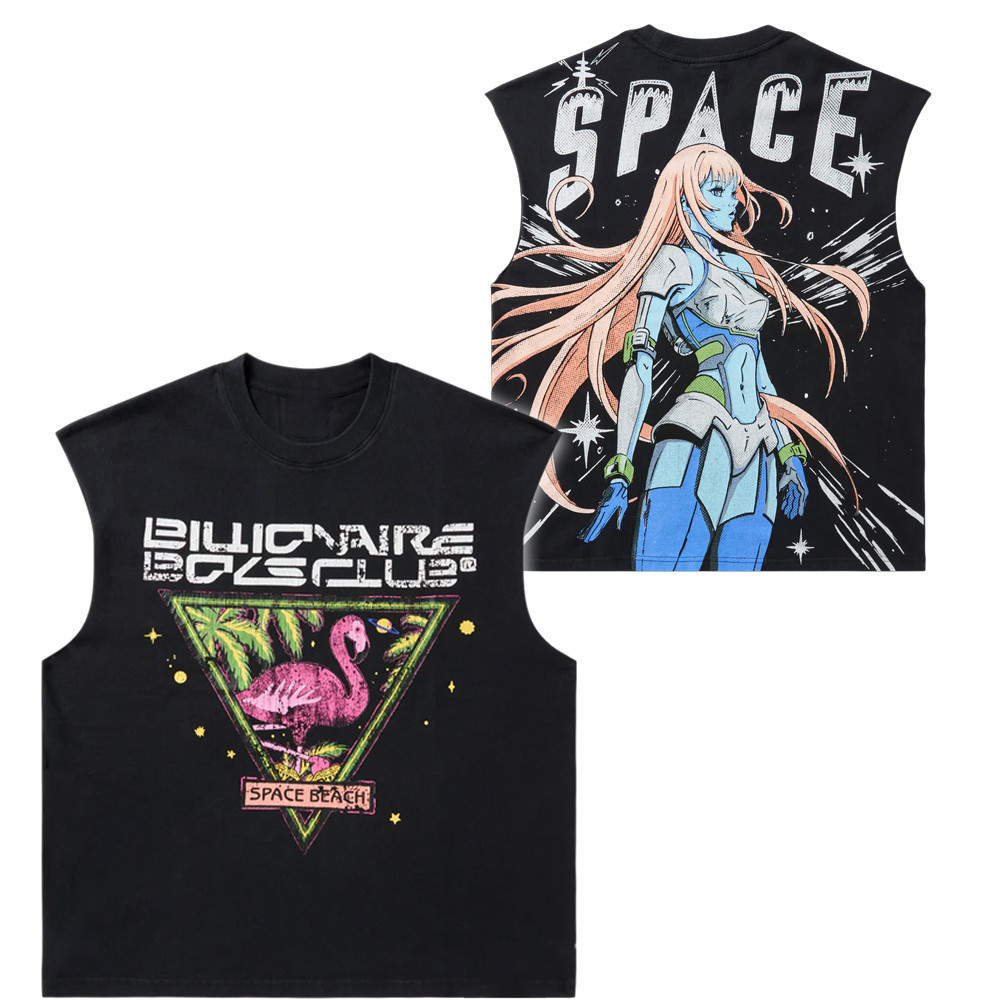Billionaire Boys Club Merch Tank Top Flamingo Space Beach Billionaire Boys Club Clothing-1