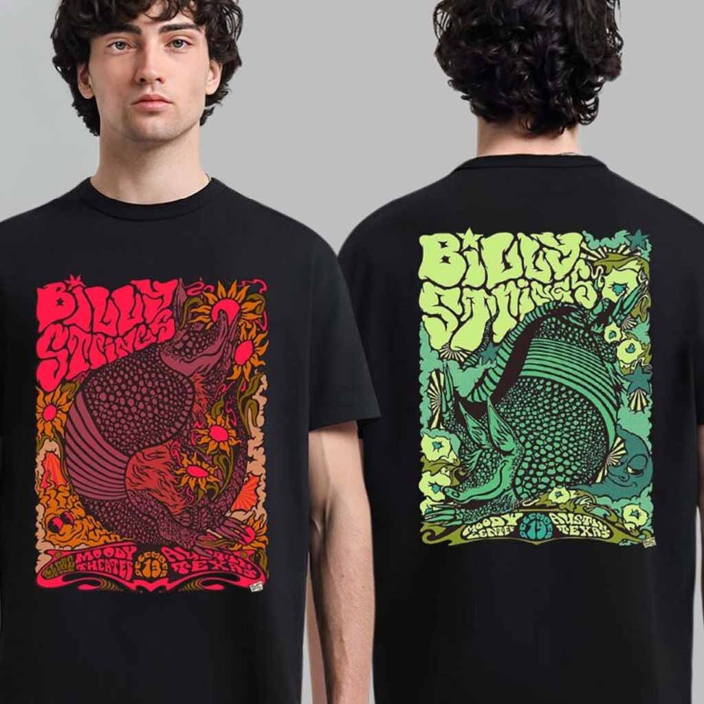 Billy Strings Combined Night 1 And 2 Poster For Full Show In Austin Texas At Moody Theater On December 13 And 14 2024 T-Shirt Billy Strings Merch-1