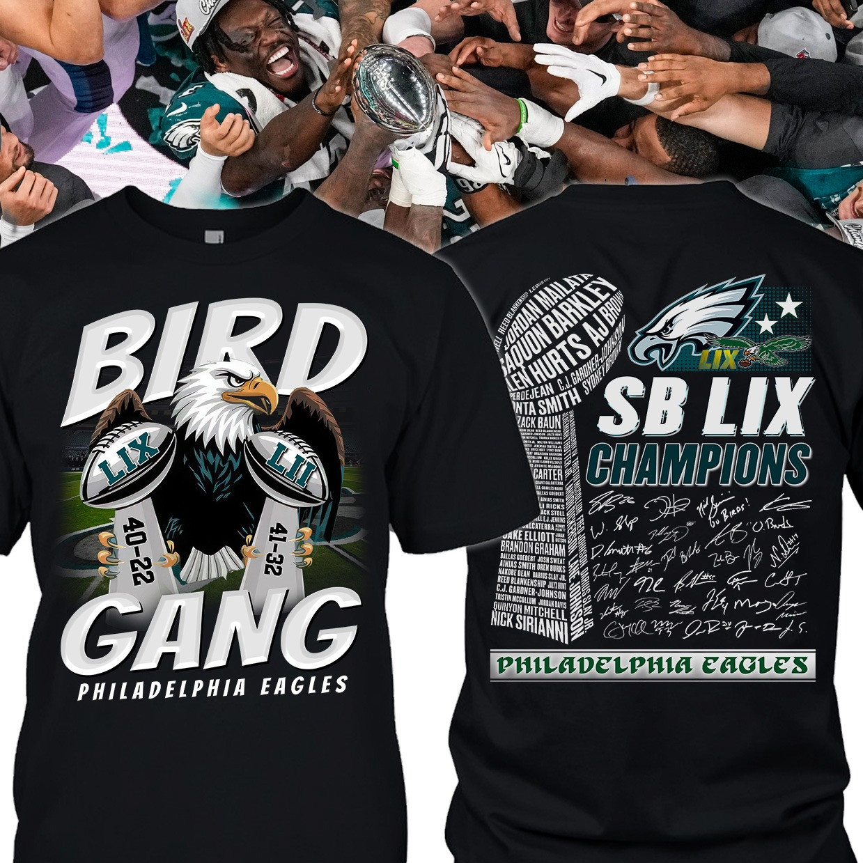 Bird Gang Philadelphia Eagles Super Bowl Champions Shirt Eagles Championship Tee Shirts-1 Bird Gang Philadelphia Eagles Super Bowl Champions Shirt Eagles Championship Tee Shirts-1