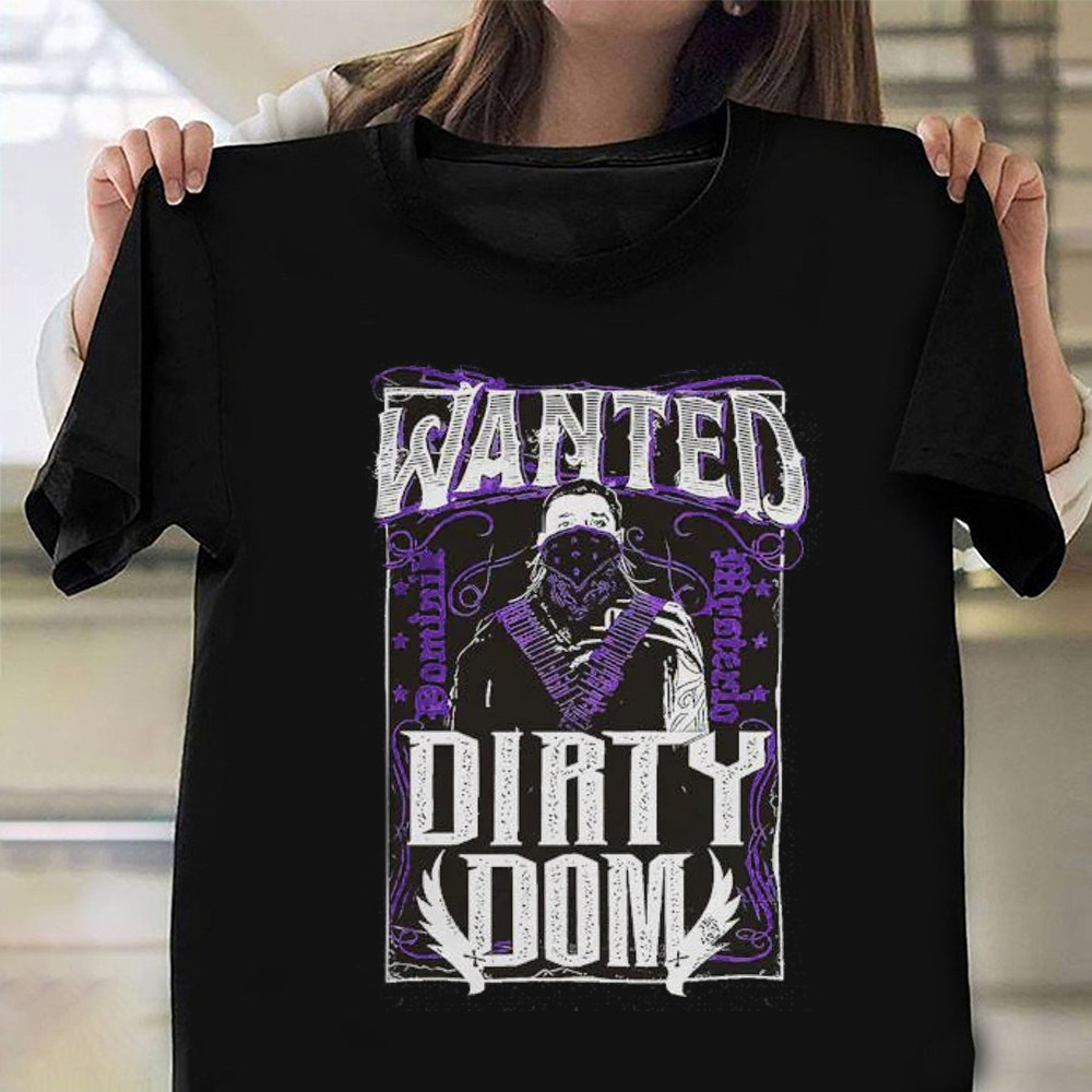 Black Dominik Mysterio Dirty Dom T-Shirt Best Gifts For Dad-1