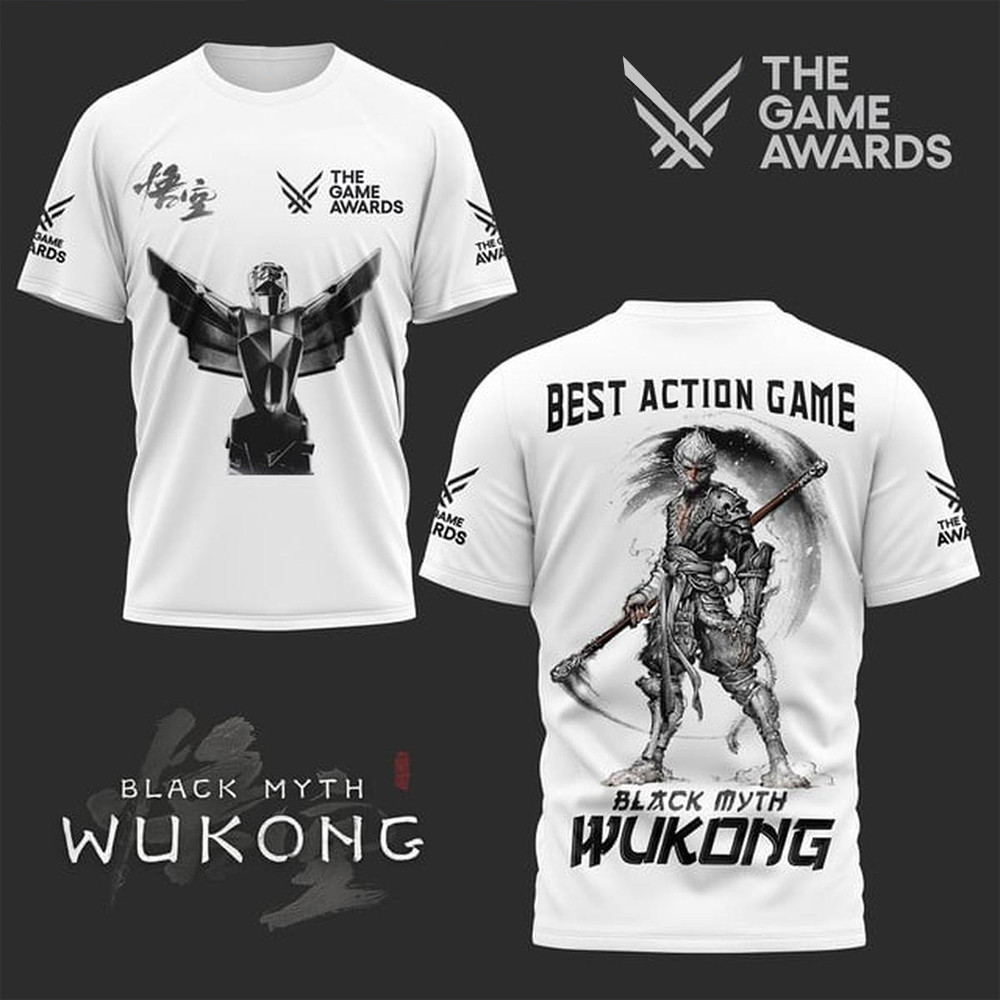 Black Myth Wukong Best Game The Game Award 2024 T-Shirt Gifts For Boyfriend-1 Black Myth Wukong Best Game The Game Award 2024 T-Shirt Gifts For Boyfriend-1