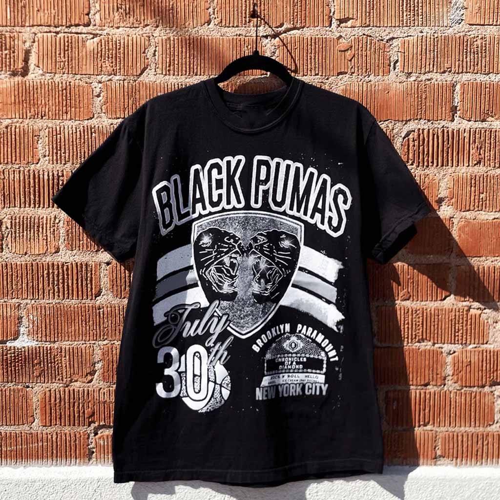 Black Pumas Merch Brooklyn T-Shirt Christmas Gifts For Music Lovers-1
