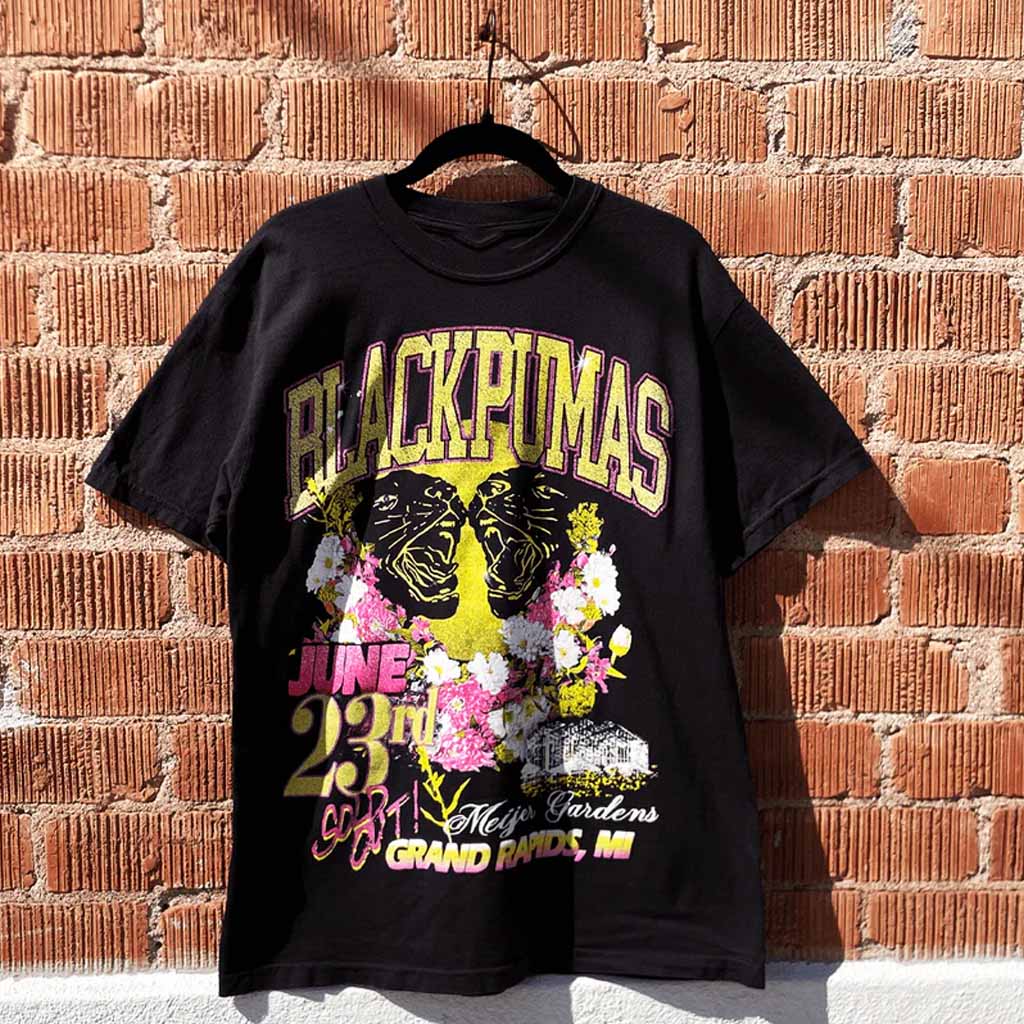 Black Pumas Merch Grand Rapids T-Shirt Christmas Gifts For Girlfriend-1
