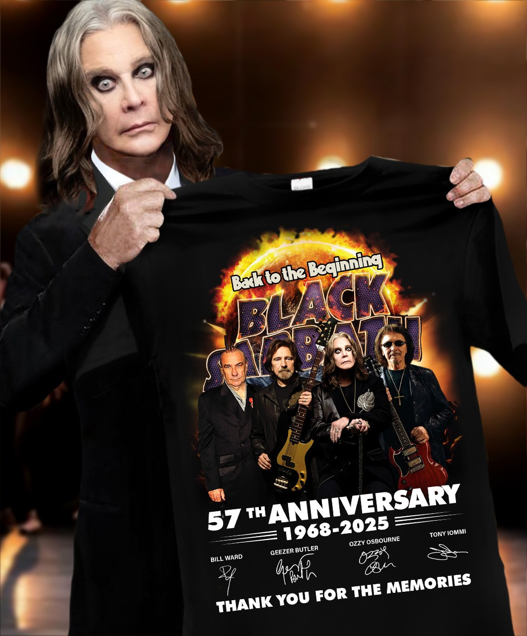 Black Sabbath 57Th Anniversary 1968 2025 Shirt Thank You For The Memories Fan Gifts-1